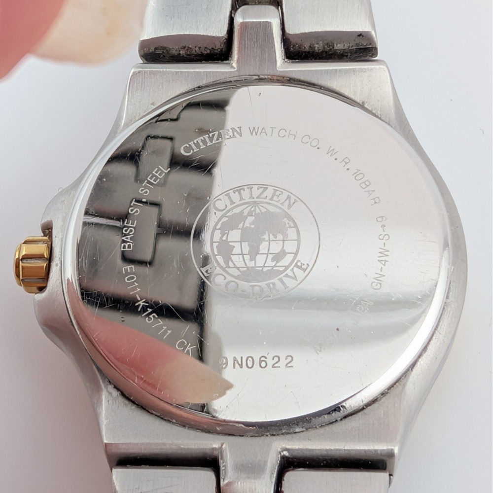 Citizen Eco-Drive E011-K15711 Women's Two-Tone Blue Dial Watch New Capacitor - Picture 5 of 12